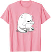 BoredKoalas Polar Bear Cartoon Fluffy Polar Bear Cute Arctic Animal Girls Gift T-Shirt - Pink