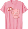 Funny Pig Lover Shirts Oink Cute Pig Lover Pig Farming Farmer Piglet Farm Animal T-Shirt - Pink