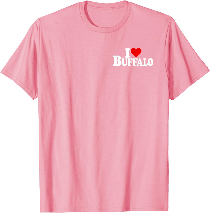 LOVE OF BUFFALO HEART CITY APPAREL I LOVE HEART BUFFALO NY T-Shirt - Pink