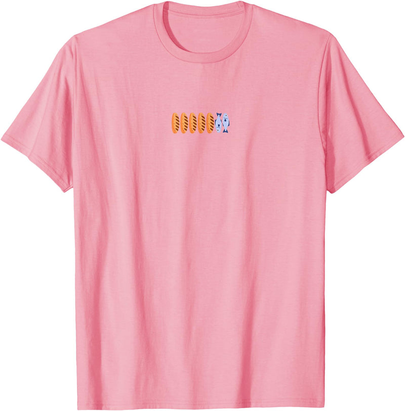 Redeemed Creations Fishes And Loaves Christian T-Shirt - Pink