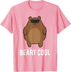 Funny Bear Animal Tees Beary Cool Animal Cute Bear T-Shirt - Pink