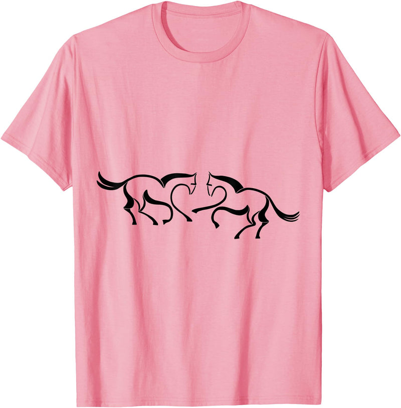 Clothing25 Horses! T-Shirt - Straight - Pink