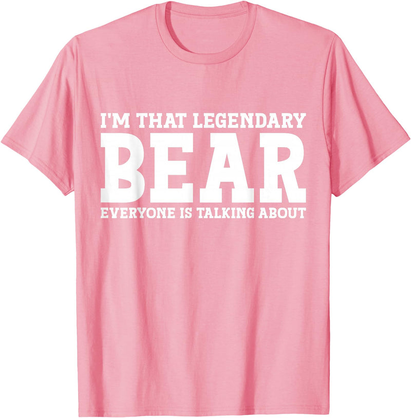 Bear Gifts Bear Tee Men Name Birthday Gifts Bear Personal Name Funny Bear T-Shirt - Pink