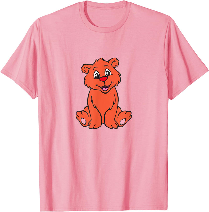 Cute Animal Shirts Cute Bear Cub Shirt - Print Shirt with Little Bear - Pink