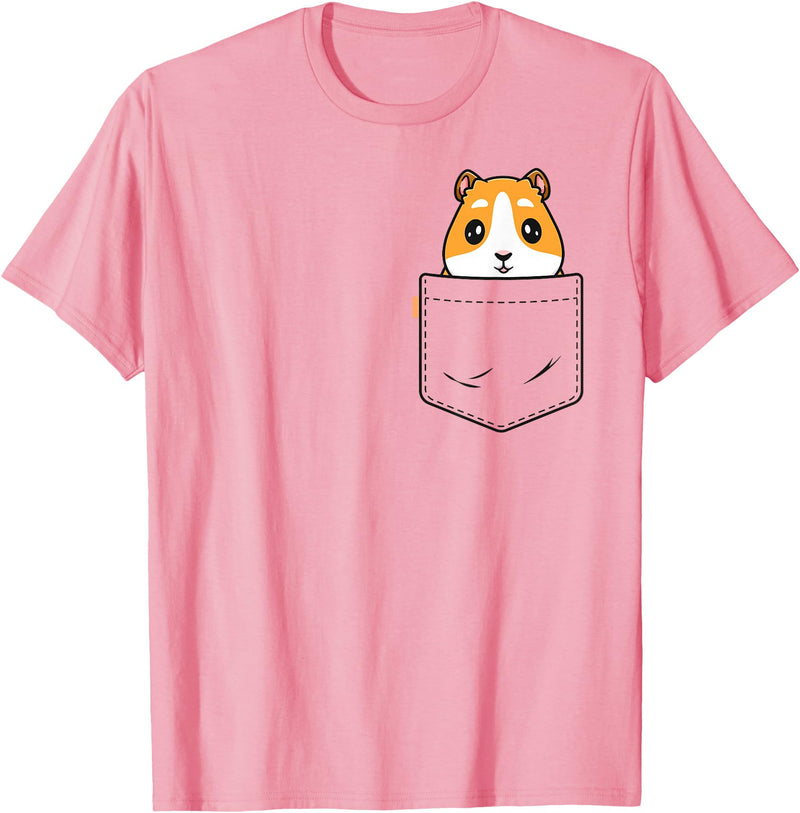 Guinea Pig by Hoy Haus Guinea Pig In Pocket Funny Gift For Guinea Pig Lover Owner T-Shirt - Pink
