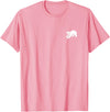Playful Critter Apparel Co. Polar Bear Minimalist Black and White T-Shirt - Pink