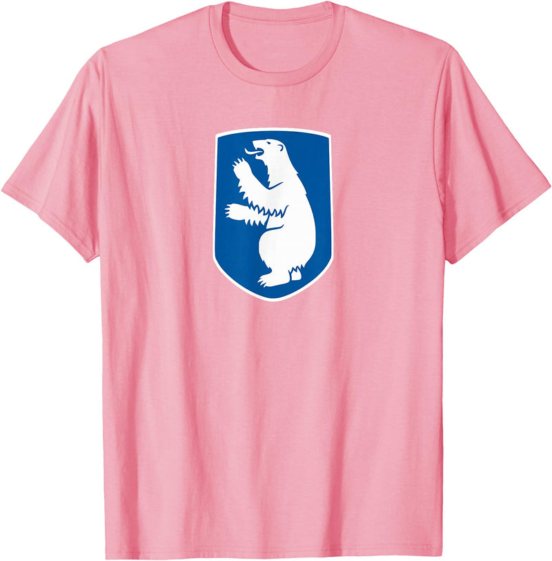 Greenland Coat of Arms Shirts & Gifts Greenland National Symbol ~ Greenland Emblem T-Shirt - Pink