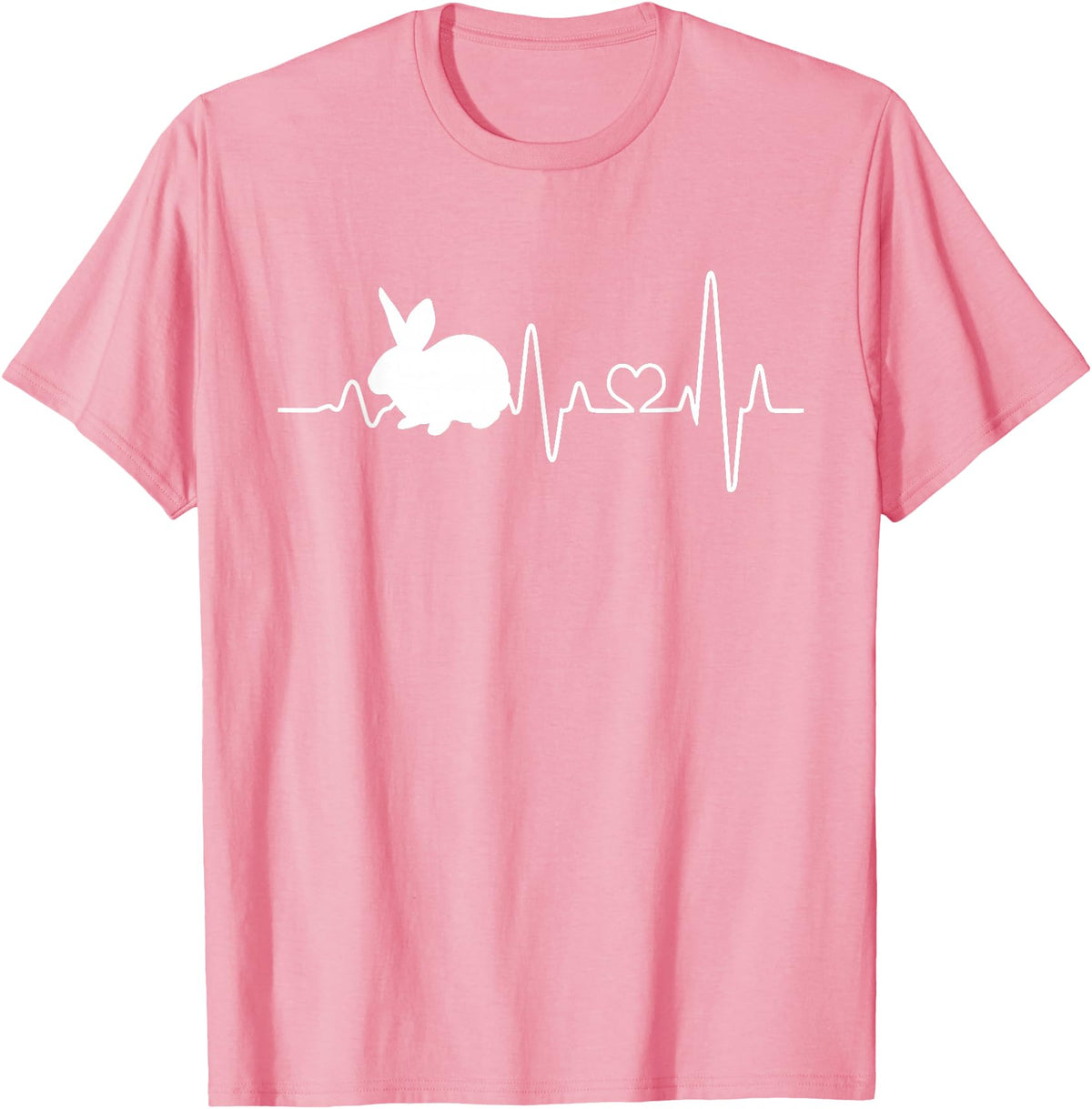 Bunny Heartbeat Pulse Rabbit T-Shirt in Pink