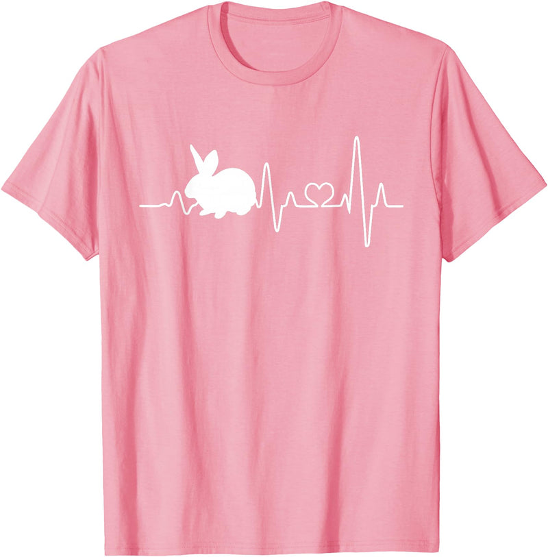Bunny Heartbeat Pulse Rabbit T-Shirt in Pink