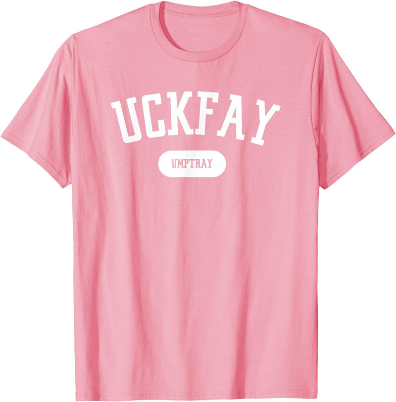 Freedom 4 All Apparel Co. Subtle Resistance Uckfay Umptray Pig Latin 8647 Funny T-Shirt - Pink