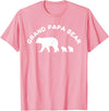All in the Bear Family Grand Papa Bear Grandpa With 2 Two Cubs Gift T-Shirt - Pink