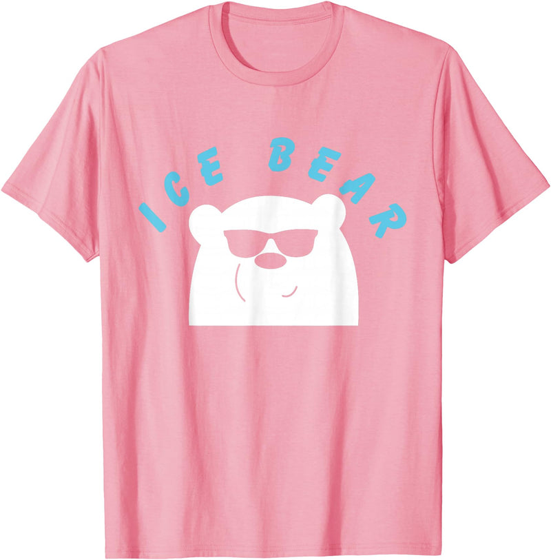 Global Warming Awareness Arctic Winter Ice Ice Bear with Sunglasses Polar Bear Plunge T-Shirt - Pink