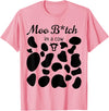 OscursBest Moo I'm a Cow Print Parody Costume Funny Graphic Not Spooky T-Shirt - Pink