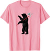 RealCoolShirts AWESOME AXE BEAR - Yaroslavl Russia Flag Halberd Bear Shirt T-Shirt - Pink
