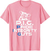 Police Officer Gifts & Cop Gifts PIG Pride Integrity Guts Police T-Shirt - Pink