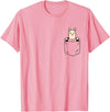 Llama Lover Designs by T&T Llama Lovers Cute Funny Llama in Pocket T-Shirt - Pink