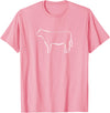 Simmental Cow Lineart T-Shirt - Pink