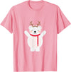 Ugly Sweater Designs Christmas Polar Bear T-Shirt - Pink