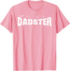 Dadster Matching Family Mom Dad Halloween Party Retro Vintage Dadster Couple Matching Family Mom Halloween T-Shirt - Pink