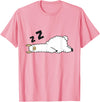 Sleeping Animals Tees And Gifts Llama Sleeping Tired Llama Napping Llama T-Shirt - Pink