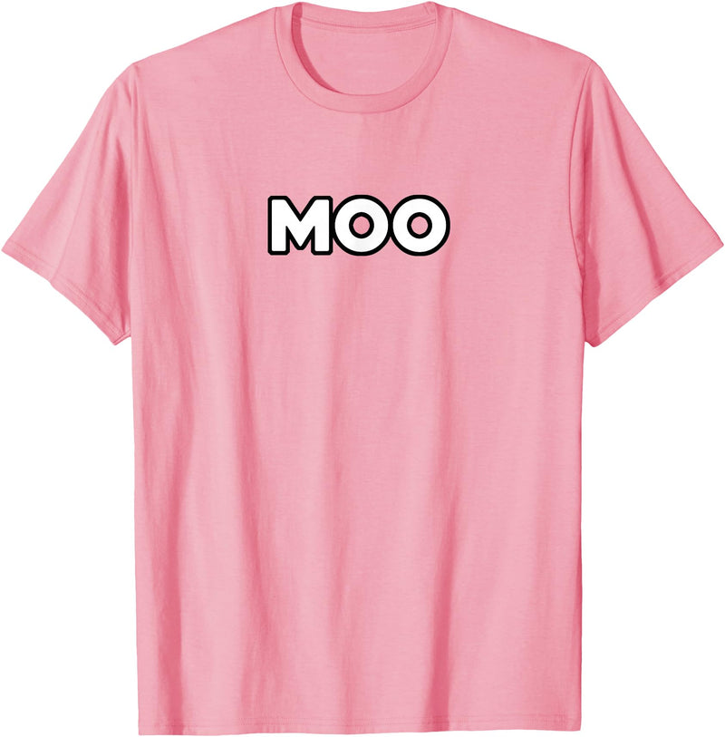 Moo Talking Cow Moo - Funny Cow Goes Moo T-Shirt - Pink