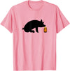 Bear Daddy Little Brown Bottle Popper Pig Head Cleaner Gay Mens T-Shirt T-Shirt - Pink
