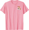 Pocket Hamster Shirt, Funny Hamster in Pocket Gift Tshirt T-Shirt - Pink