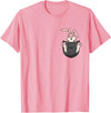 Cute Rabbit Bag Lover Bunny Graphic T-Shirt in Pink