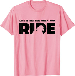 BASBO Horse Riding T-Shirt - Pink