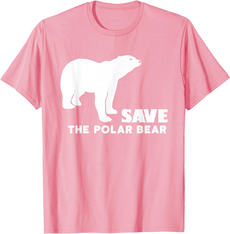 Polar Bear T Shirts Save The Polar Bear T Shirt T-Shirt - Pink