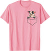 Funny Kunekune Pig Lover Gifts Kunekune Pig In a Pocket Cute Pocket Kunekune Pig T-Shirt - Pink