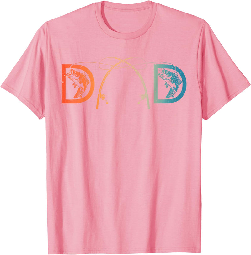Unique Fishing Gift Fisherman Accessories & Stuff Funny Fishing Dad Art For Dad Men Father's Day Fishing Lover T-Shirt - Pink