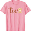 Family Birthday Bear Gifts Two of The Birthday Boy Bear 1st Birthday Party Boy T-Shirt - Pink