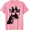 We Love Giraffes - Apparel & Gifts Giraffe Sunglasses Funny African Animal Giraffe Lover Gift T-Shirt Small - Pink