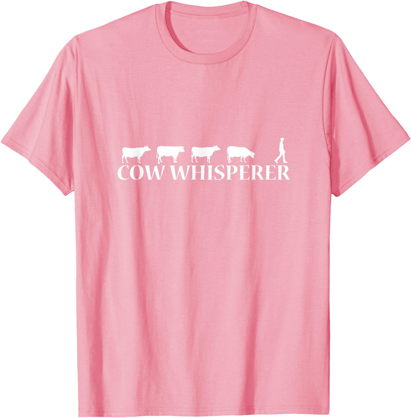 Cow by Mr.Y.T. Cow whisperer farmer T-Shirt - Pink