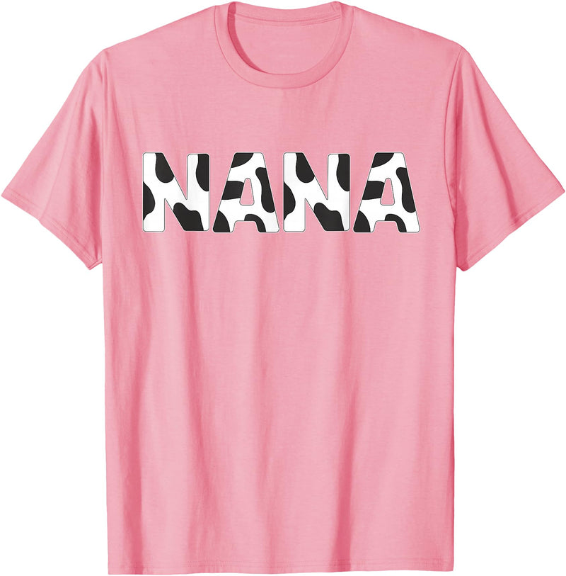 Cow Print Birthday Shirt For Family Men Women Cow Nana Birthday Family Matching 1 St Birthday Girl Boy T-Shirt - Pink