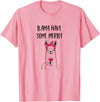 Hilarious Llama Designs Funny Llama Wine Llama Have Some Merlot Graphic T-Shirt - Pink