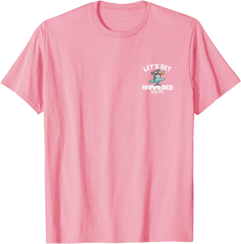 SALTY JOES Salty Joe's - Let's Get Hammered Lightweight, Graphic T-Shirt - Pink