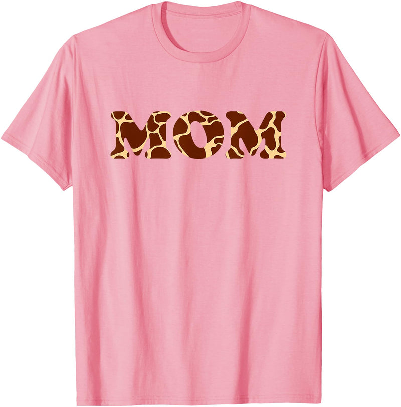 Giraffe Mom Apparel Giraffe Print Pattern for Giraffe Mom T-Shirt - Pink