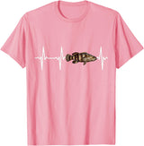 Goliath Grouper Gift Co. Goliath Grouper Heartbeat For Saltwater Fish Fishing Lovers T-Shirt - Pink