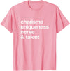 Bear-ly Gay Tees Funny Charisma Uniqueness Nerve Talent Gay Clothing T-Shirt - Pink