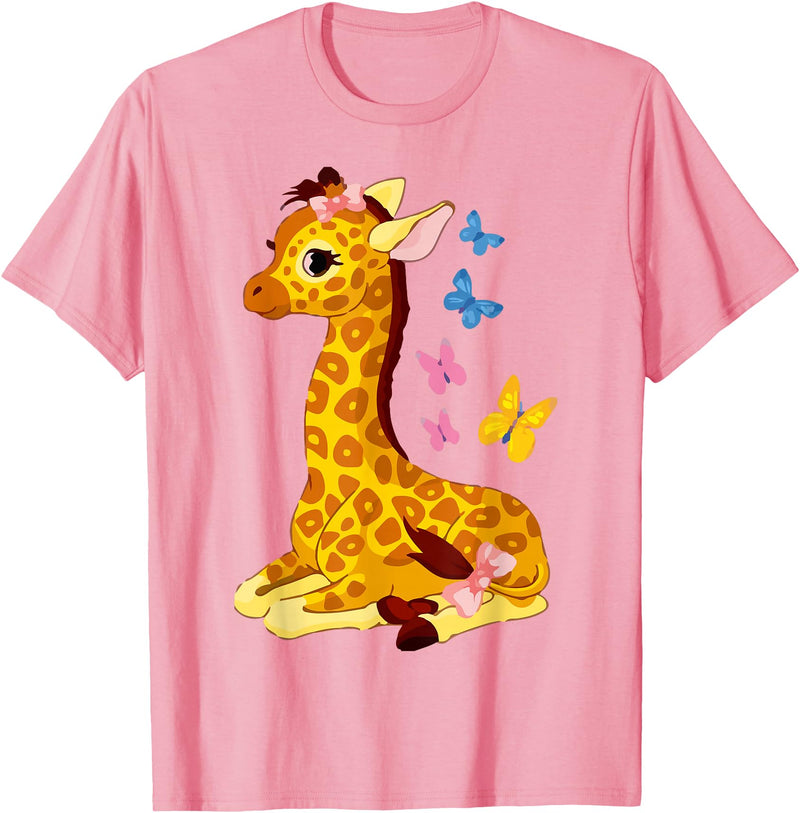 Funny giraffe drawing Gift Ideas Funny Giraffe Drawing Forest Ranger Cool Giraffe Mom T-Shirt - Pink