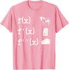 Cute Math Gifts Calculus Nerd Accessories & Stuff Funny Math Teacher Art For Men Women Cow Milk Cheese Formula T-Shirt - Pink