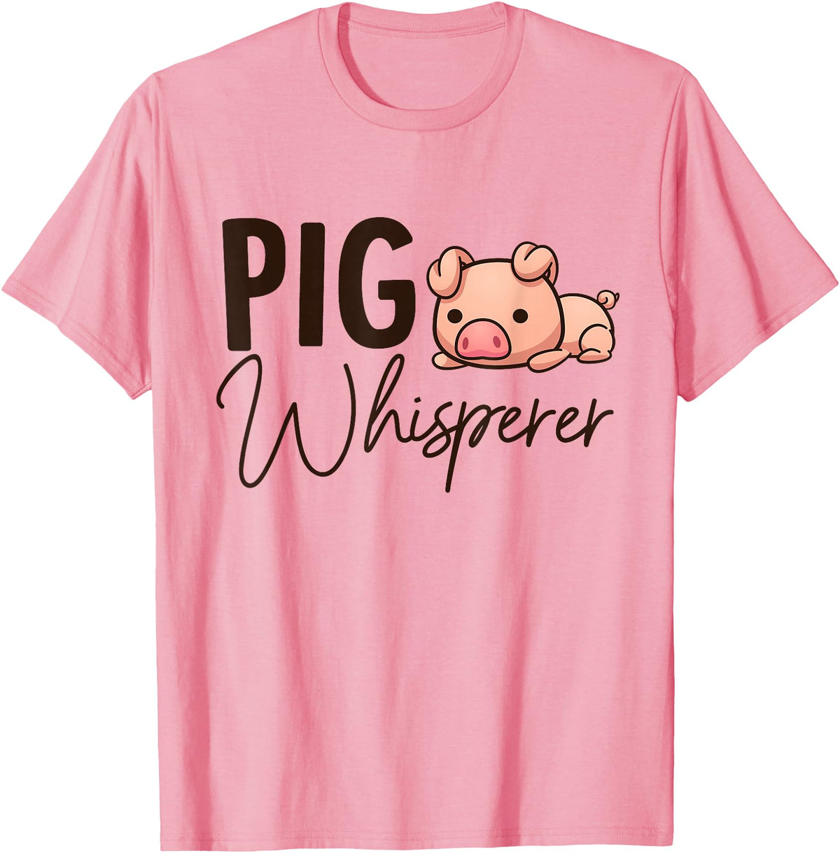 SHIRTSIDE PIG Pig Whisperer Shirt Gift For Pig Lover T-Shirt - Pink