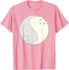 Cool Chibi Anime Ying Yang Zen Polar Bears Tee Cool Anime Polar Bears Chibi Kawai Manga Ying Yang Zen Tee T-Shirt - Pink