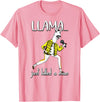Llama Shirts For The Whole Family Co. Llama Just Killed A Man, Funny Singing llama Parody Gift T-Shirt - Pink