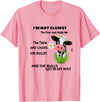 Funny Cow I'm Not Clumsy The Floor Cow I'm Not Clumsy The Floor Just Hates Me The Table T-Shirt - Pink