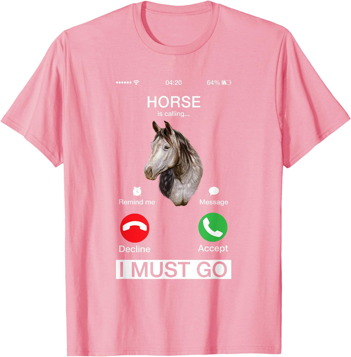 Horse Art Vibes Horse Calls Cute Equine Art Racing Animal Lover Novelty T-Shirt - Pink