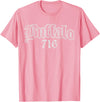 Buffalo NY by Kruzelly Vintage Buffalo New York 716 T-Shirt - Pink