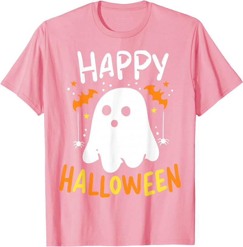 Happy Halloween Trick Or Treat Halloween Ghost T-Shirt - Pink